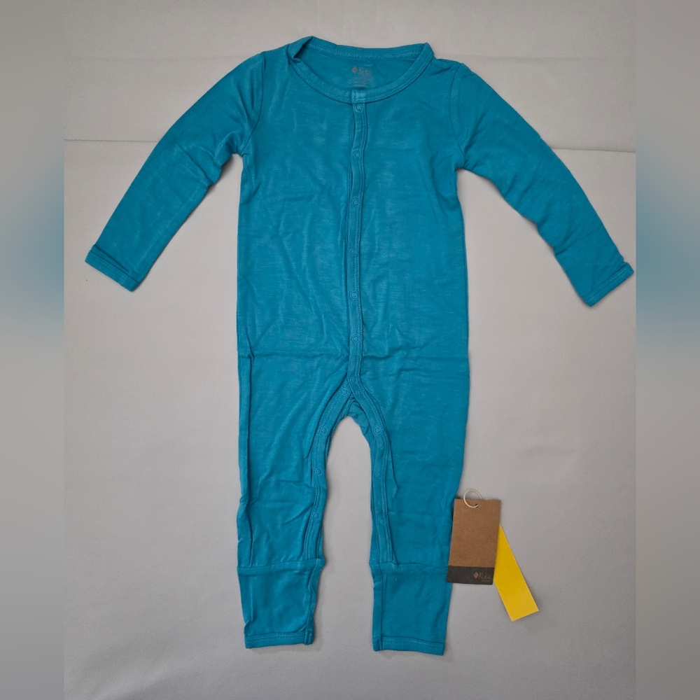 NWT Kyte Baby Romper in Lagoon Long Sleeve Snap Closures 12-18M and 18-24M